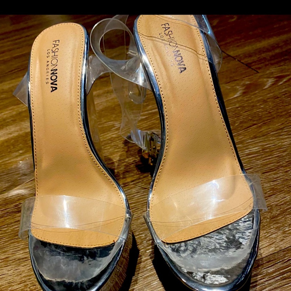 Fun clear platform wedges